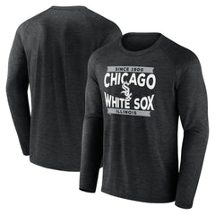 Chicago White Sox Fanatics Heroic Play Raglan Long Sleeve T-Shirt - Black - Fanatics on Sale
