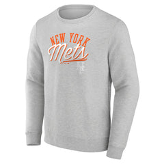 New York Mets Fanatics Simplicity Pullover Sweatshirt - Heather Gray - Fanatics Lifestyle
