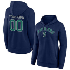 Seattle Mariners Women's Personalized Team Winning Streak Pullover Hoodie - Navy - MLB Discount