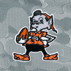 Cleveland Browns Antigua Brigade Throwback Quarter-Zip Top Gray