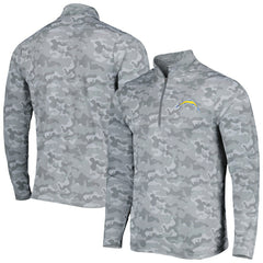 Los Angeles Chargers Antigua Brigade Quarter-Zip Sweatshirt Gray