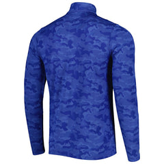 New England Patriots Antigua Brigade Throwback Quarter-Zip Top Royal