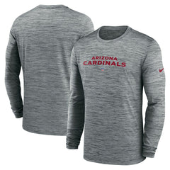 Nike Arizona Cardinals Sideline Team Velocity Performance Long Sleeve T-Shirt Heather Gray