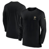 Nike New Orleans Saints Sideline Coach Performance Long Sleeve T-Shirt Black