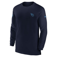 Nike Tennessee Titans Sideline Coach Performance Long Sleeve T-Shirt Navy