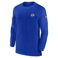 Nike Los Angeles Rams Sideline Coach Performance Long Sleeve T-Shirt Royal