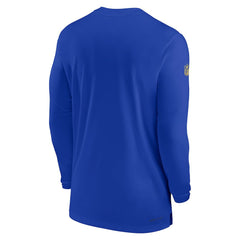Nike Los Angeles Rams Sideline Coach Performance Long Sleeve T-Shirt Royal