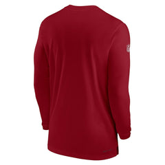 Nike Arizona Cardinals Sideline Coach Performance Long Sleeve T-Shirt Cardinal