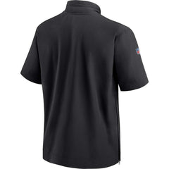 Nike Jacksonville Jaguars Sideline Coach Short Sleeve Hoodie Quarter-Zip Jacket - Black