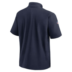 Nike Denver Broncos Sideline Coach Short Sleeve Hoodie Quarter-Zip Jacket - Navy