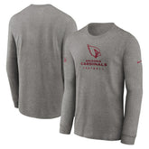 Nike Arizona Cardinals Sideline Performance Long Sleeve T-Shirt Heather Gray