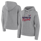 Washington Capitals Fanatics Women's Script Favorite Pullover Hoodie - Heather Gray - NHL 5025719