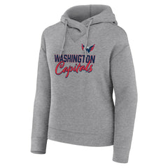 Washington Capitals Fanatics Women's Script Favorite Pullover Hoodie - Heather Gray - NHL 5025719