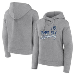 Tampa Bay Lightning Fanatics Women's Script Favorite Pullover Hoodie - Heather Gray - NHL 5025726