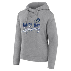 Tampa Bay Lightning Fanatics Women's Script Favorite Pullover Hoodie - Heather Gray - NHL 5025726