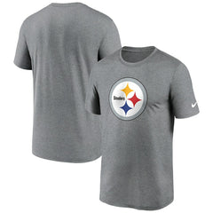 Nike Pittsburgh Steelers Primetime Legend Logo Performance T-Shirt Heather Charcoal