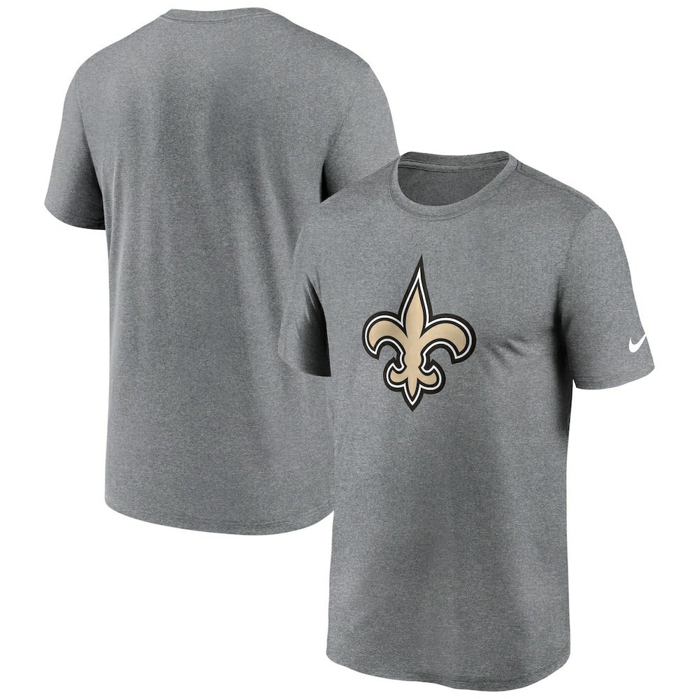 Nike New Orleans Saints Primetime Legend Logo Performance T-Shirt Heather Charcoal