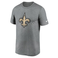 Nike New Orleans Saints Primetime Legend Logo Performance T-Shirt Heather Charcoal