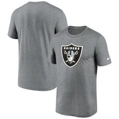 Nike Las Vegas Raiders Primetime Legend Logo Performance T-Shirt Heather Charcoal