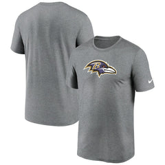 Nike Baltimore Ravens Primetime Legend Logo Performance T-Shirt Heather Charcoal