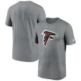 Nike Atlanta Falcons Primetime Legend Logo Performance T-Shirt Heather Charcoal