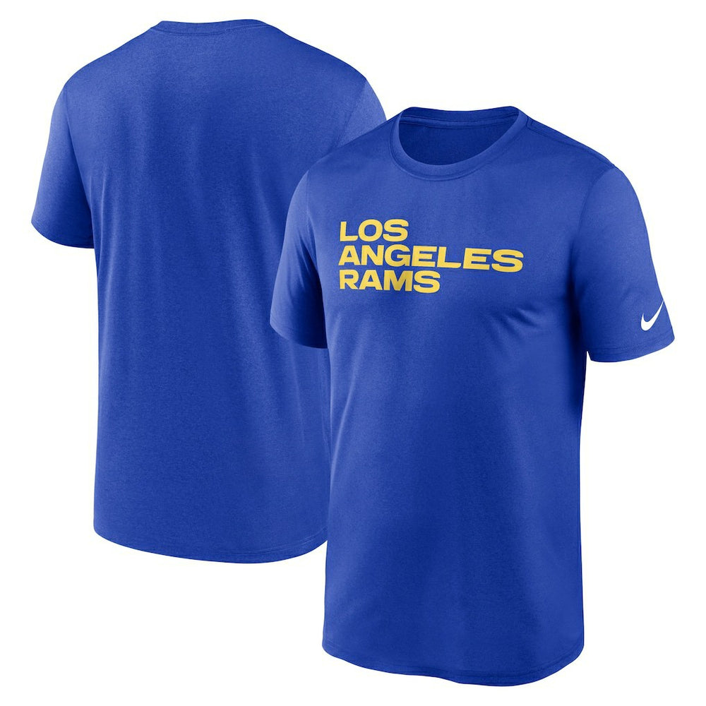 Nike Los Angeles Rams Legend Wordmark Performance T-Shirt Royal