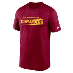Nike Washington Commanders Legend Wordmark Performance T-Shirt Burgundy