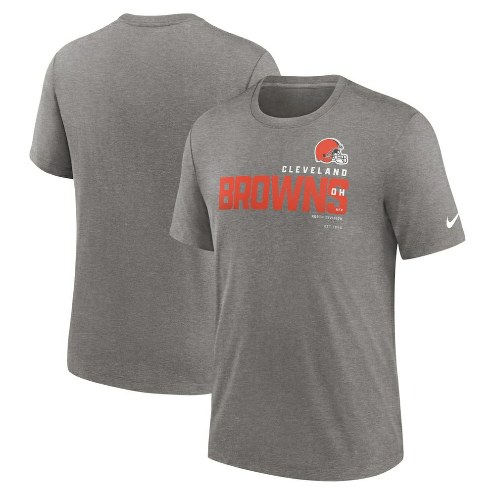 Nike Cleveland Browns Team Tri-Blend T-Shirt Heather Charcoal