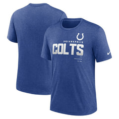 Nike Indianapolis Colts Team Tri-Blend T-Shirt Heather Royal