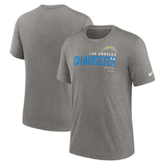 Nike Los Angeles Chargers Team Tri-Blend T-Shirt Heather Charcoal