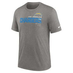 Nike Los Angeles Chargers Team Tri-Blend T-Shirt Heather Charcoal
