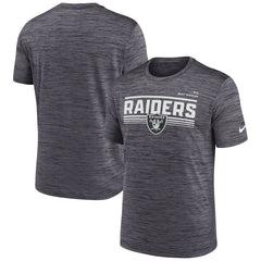 Nike Las Vegas Raiders Yardline Velocity Performance T-Shirt Anthracite