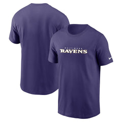 Nike Baltimore Ravens Team Wordmark Essential T-Shirt Purple