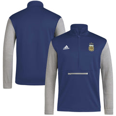 Argentina National Team Crest Long Sleeve Half-Zip Top Navy - Adidas for sale