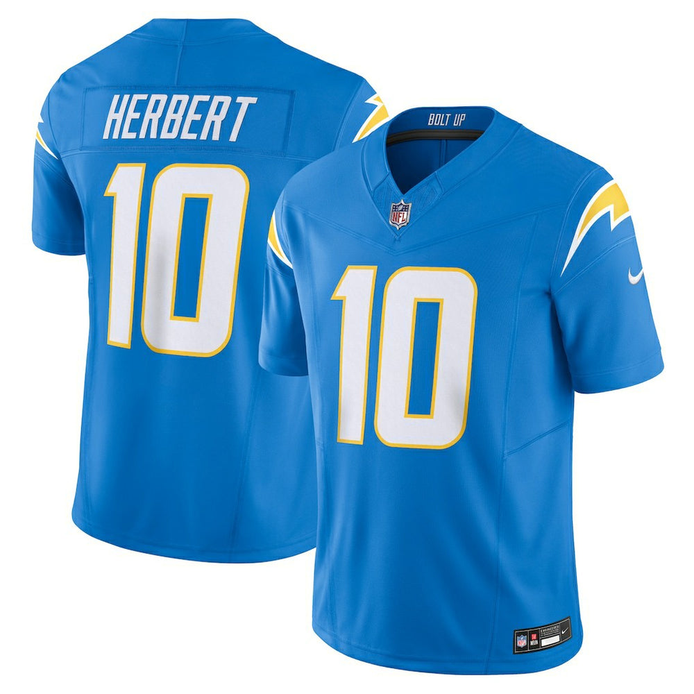 Nike Justin Herbert Los Angeles Chargers Vapor F.U.S.E. Limited Jersey Powder Blue