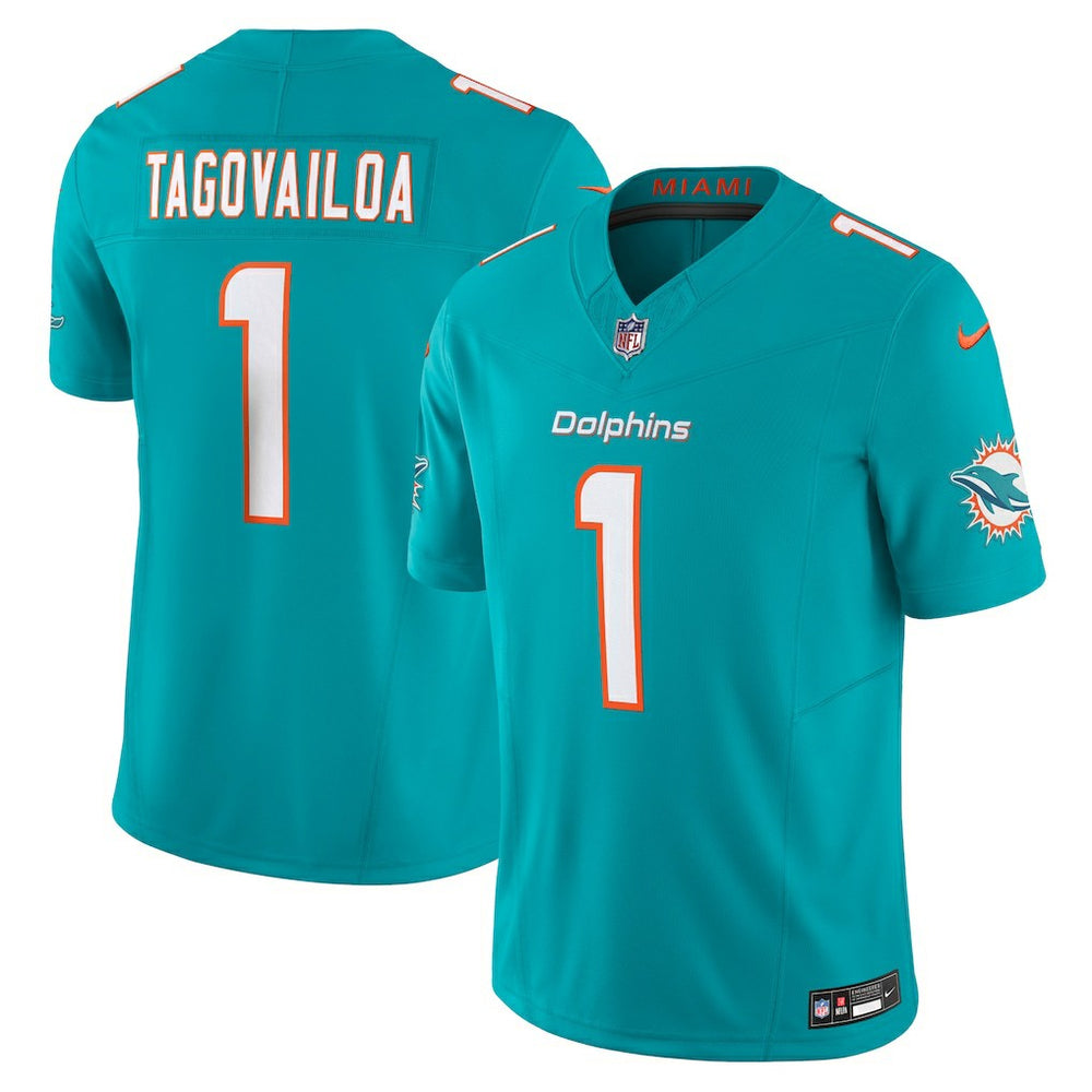 Nike Tua Tagovailoa Miami Dolphins Vapor F.U.S.E. Limited Jersey Aqua