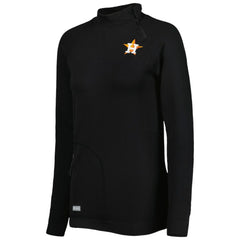 Houston Astros Levelwear Women's Verse Asymmetrical Raglan Tri-Blend Quarter-Zip Jacket - Black - MLB on Sale