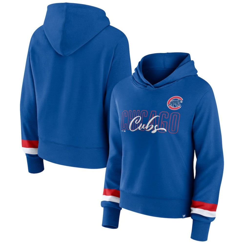 Chicago Cubs Fanatics Women's Over Under Pullover Hoodie - Royal - Fanatics Sale