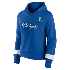 Los Angeles Dodgers Fanatics Women's Over Under Pullover Hoodie - Royal - Fanatics Lifestyle