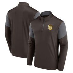 San Diego Padres Fanatics Logo Quarter-Zip Top - Brown - Fanatics Online