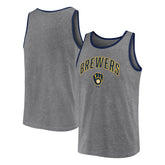 Milwaukee Brewers Fanatics Primary Tank Top - Heather Gray - Fanatics Lifestyle