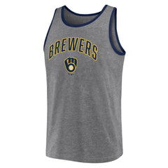 Milwaukee Brewers Fanatics Primary Tank Top - Heather Gray - Fanatics Lifestyle