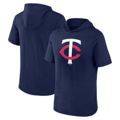 Minnesota Twins Fanatics Short Sleeve Hoodie T-Shirt - Navy - Fanatics Sale
