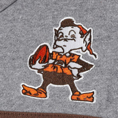 Mitchell & Ness Cleveland Browns Head Coach Pullover Hoodie Orange/Heathered Gray