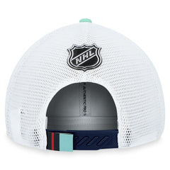 Seattle Kraken Fanatics 2023 NHL Draft On Stage Trucker Adjustable Hat - Deep Sea Blue - NHL 5035801