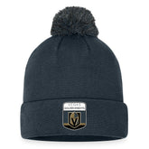 Vegas Golden Knights Fanatics 2023 NHL Draft Cuffed Knit Hat with Pom - Charcoal - NHL 5035878