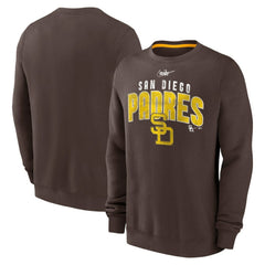 San Diego Padres Nike Cooperstown Collection Team Shout Out Pullover Sweatshirt - Brown - Nike Sale