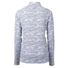 New York Yankees Cutter & Buck Women's Traverse Camo Print Stretch Quarter-Zip Pullover Top - Charcoal - MLB Online