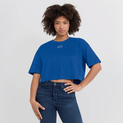 Fanatics Buffalo Bills Women's Elements Super Soft Boxy Cropped T-Shirt Royal