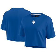 Fanatics Los Angeles Rams Women's Elements Super Soft Boxy Cropped T-Shirt Royal